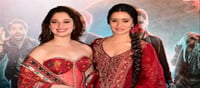 Shraddha Kapoor, Tamannaah Bhatia Share Hugs, Sizzle In Red For Film Promotions: